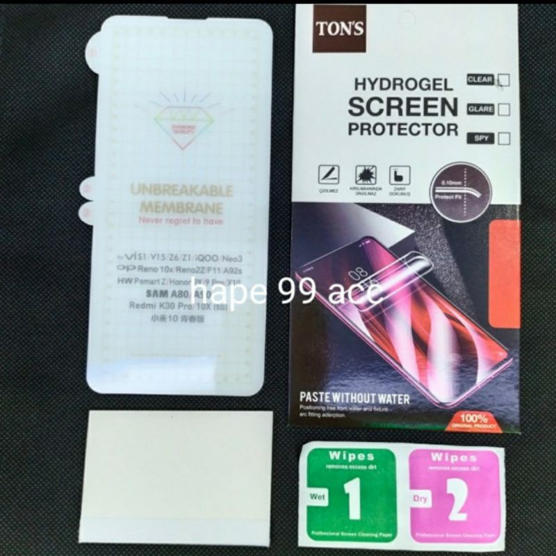 Samsung A80 anti gores hydrogel clear screen protector