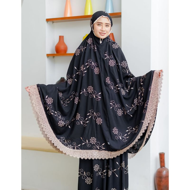 Mukena Rayon GRACELLA Mukena Dewasa  Bordir Jumbo Renda Mewah