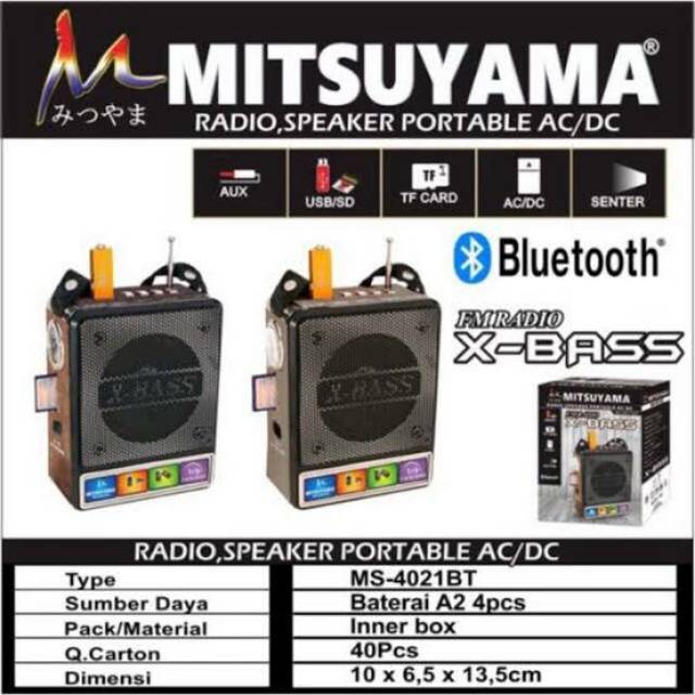 Speaker Radio Bluetooth Portable mp3 MS-4021BT MITDUYAMA