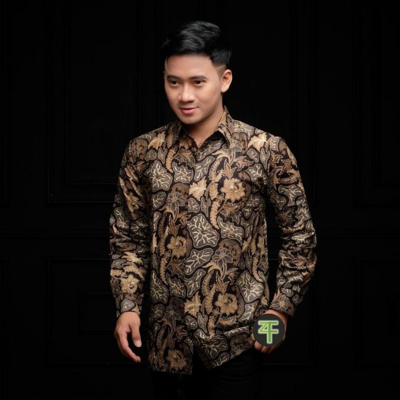 Batik pria kemeja batik lengan panjang m l xl xxl terlaris-Raja ampat