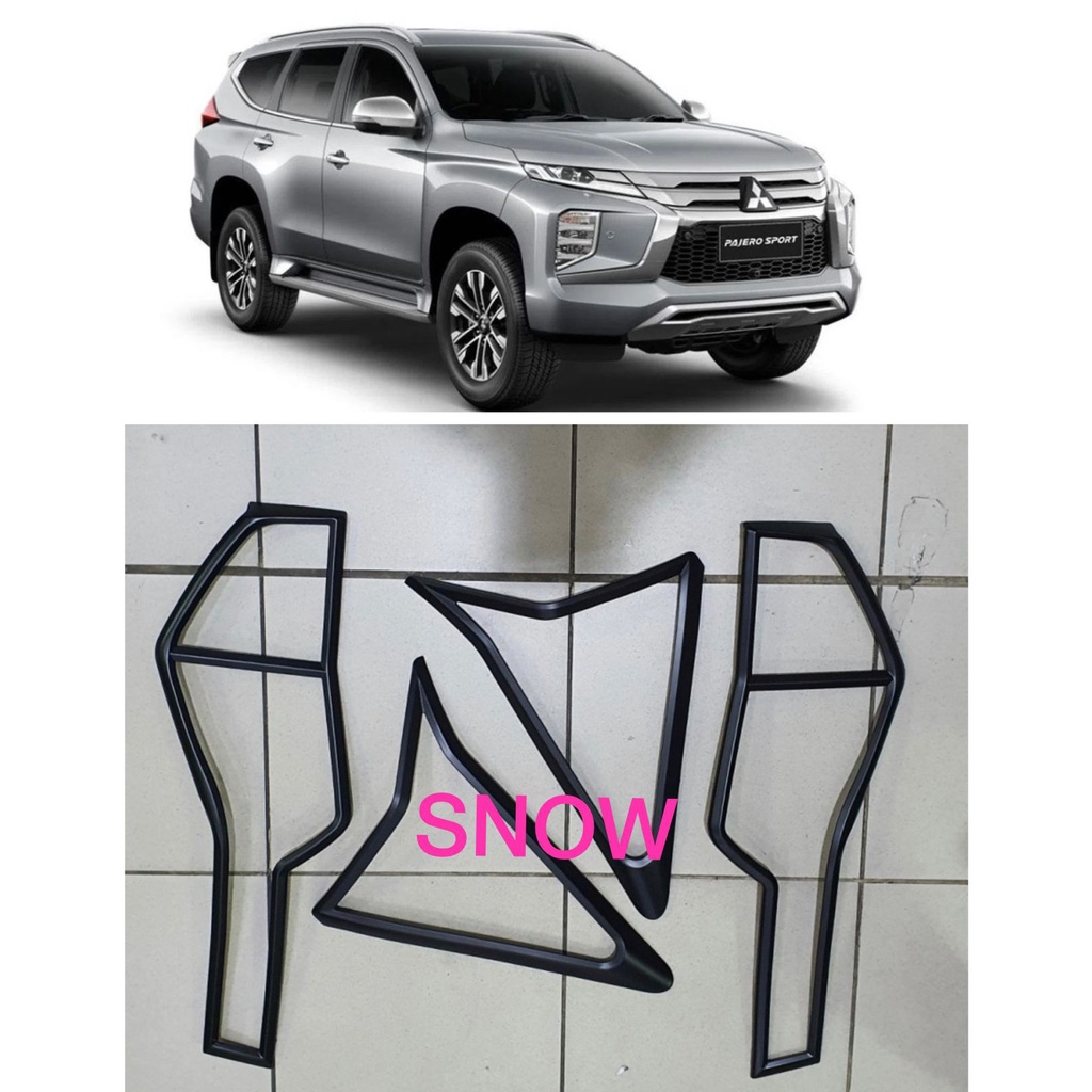 Garnish Lampu Belakang All New Pajero 2021 2022 UP Hitam Chrome