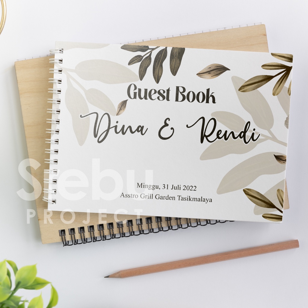 

(SR002) Buku Tamu Pernikahan Hardcover dan Softcover murah / Guest Book Isi 310 Tamu