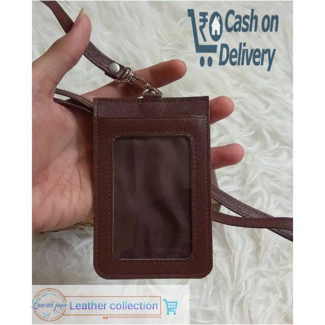 

Id Card Holder / Tali Gantungan Kartu Name Tag - Kulit By Esslshop - Biru Muda Produk Murah