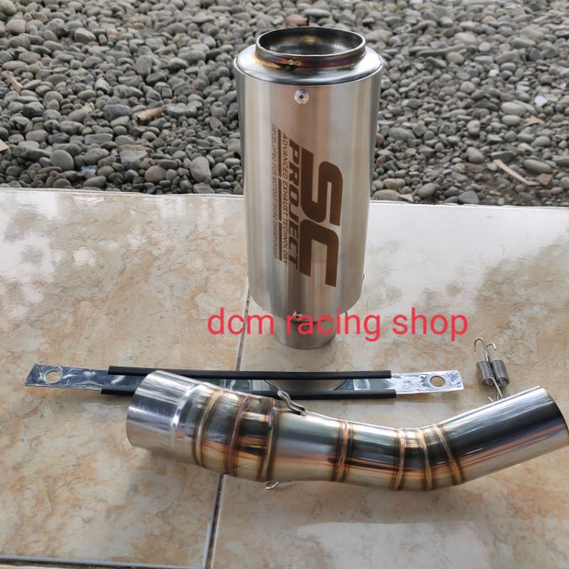 TERLARIS KNALPOT RACING SC PROJECT TITAN PLUS SLIP ON CBR150R FACELIFT NEW CB150R.KNALPOT SC PROJECT