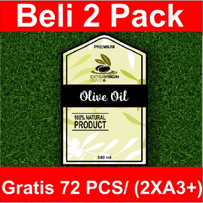 STIKER LABEL PRODUK PERSEGI PANJANG "OLIVE OIL"