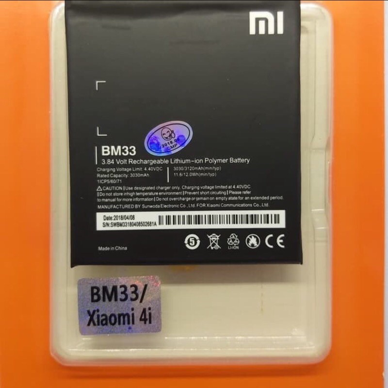 Baterai-Batere-Original Xiaomi 4i / BM33 / MI 4I