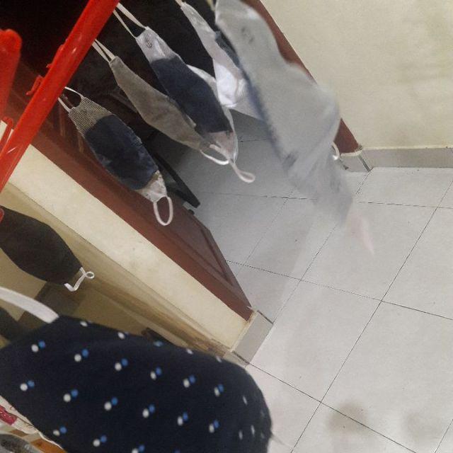 Masker Kain 3 Lapis Selip Tissue Filter Jadi 4 Lapis 4ply Face Mask Katun Anti Debu Cotton Mask