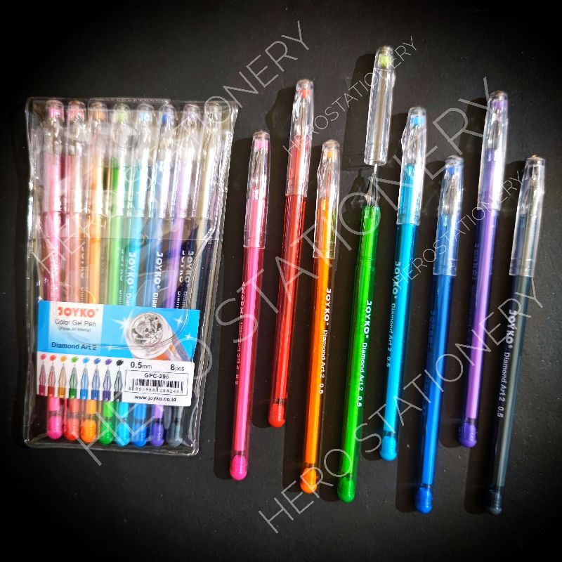 

Pena gel pen warna diamond art joyko set 8 GPC-296
