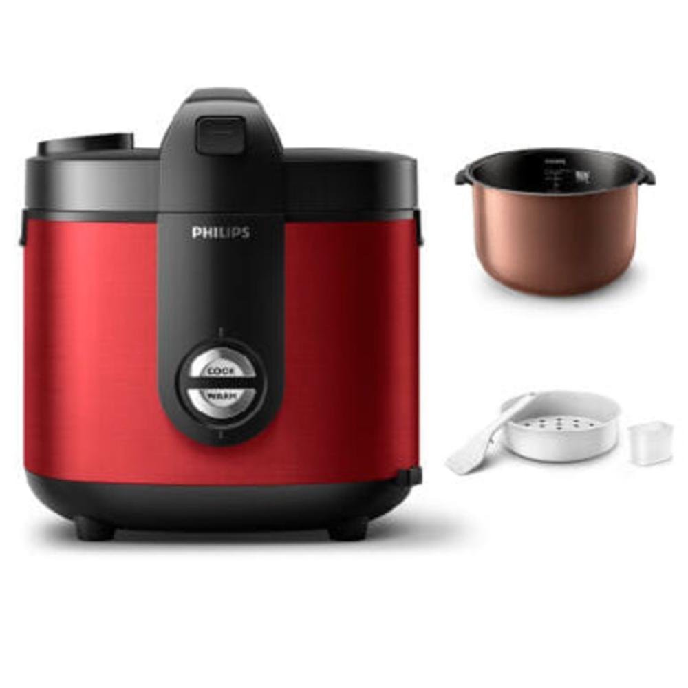 Jual PHILIPS Rice Cooker 2L HD3132/32 Premium Plus Red 3132 MERAH