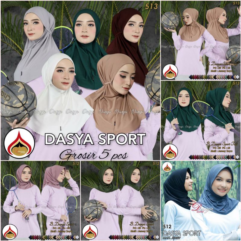 5pcs BERGO DASYA SPORT / HIJAB INSTAN SPORT BY DASYA