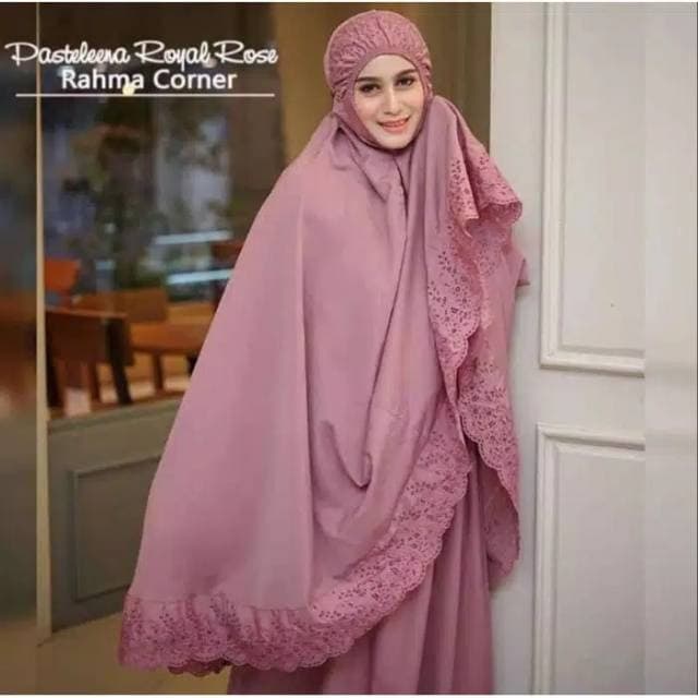 Mukena Dewasa / Mukena Khadijah Pasteleena / Mukena Renda - Pink