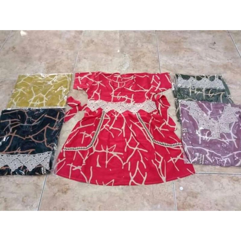 Daster renda anak motif random murah