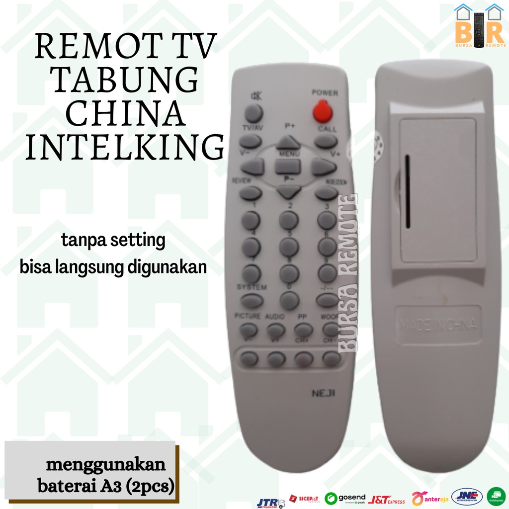 Remot / REMOTE TV TABUNG CHINA INTELKING GROSIR DAN ECERAN