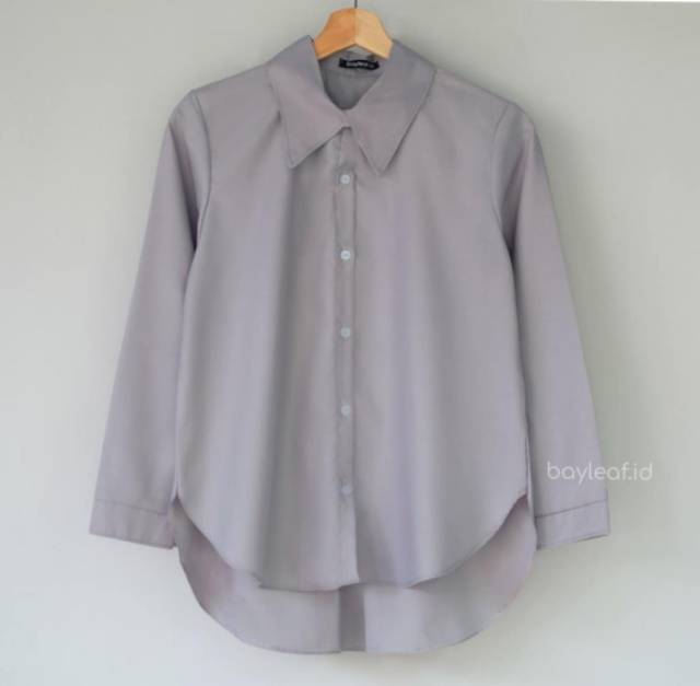 Kemeja Wanita Blouse Atasan Wanita Korea Import Murah Kekinian Lengan Panjang GI 44-3