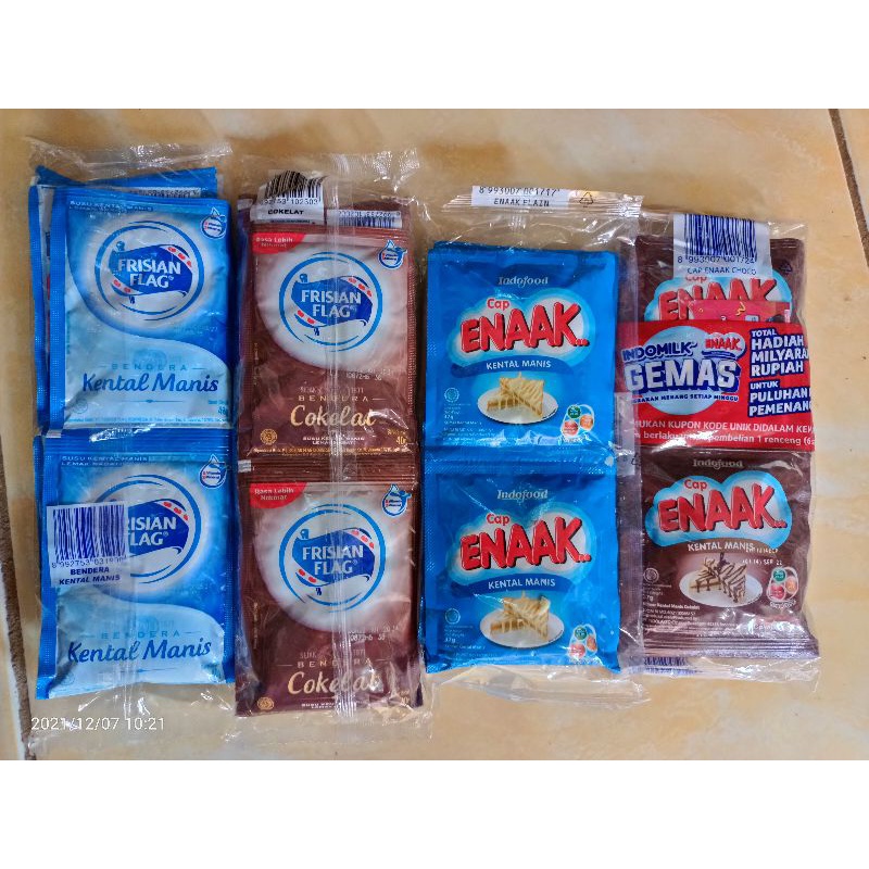 

°Susu Kental Manis Frisian Flag / Enaak ---> 1 Pack (6pcs)