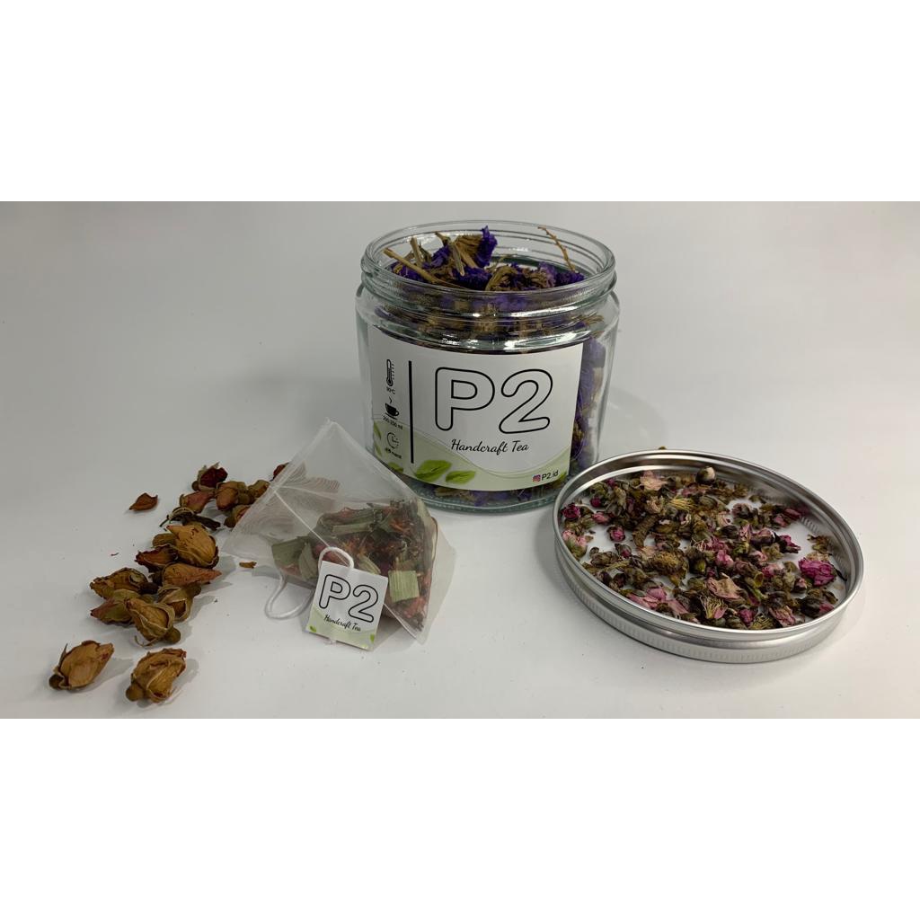 

Booster Tea | Handcraft Tea / Artisan Tea | Pandan Rose Safflower Strawberry Hojicha