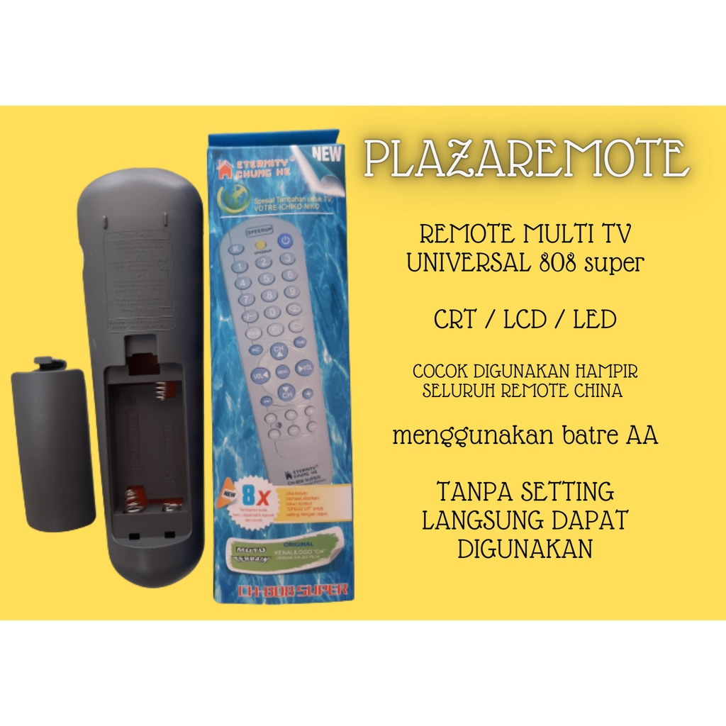 REMOTE TV MULTI LAMPU LED CHUNGHE 133 233 SERIES TABUNG CRT LCD LED CHINA