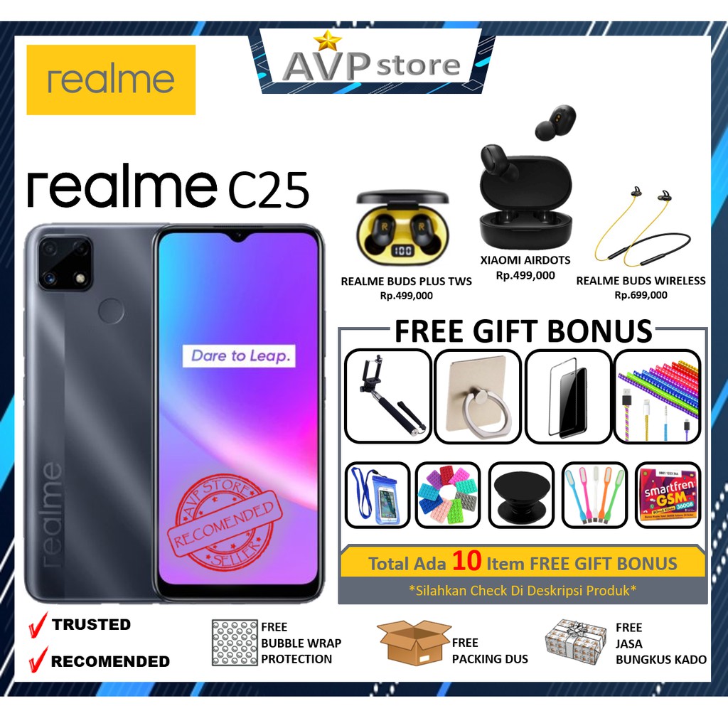 Realme C25 4/64GB & 4/128GB Garansi Resmi