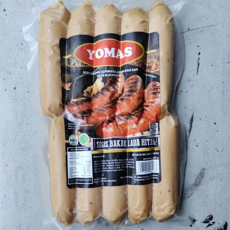 

SOSIS BAKAR YOMAS SAPI LADA HITAM ISI 10's 500 gram