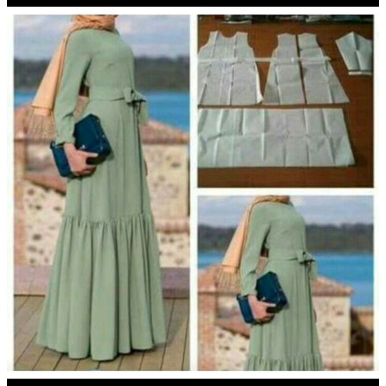 pola baju gamis murah/pola instan gamis