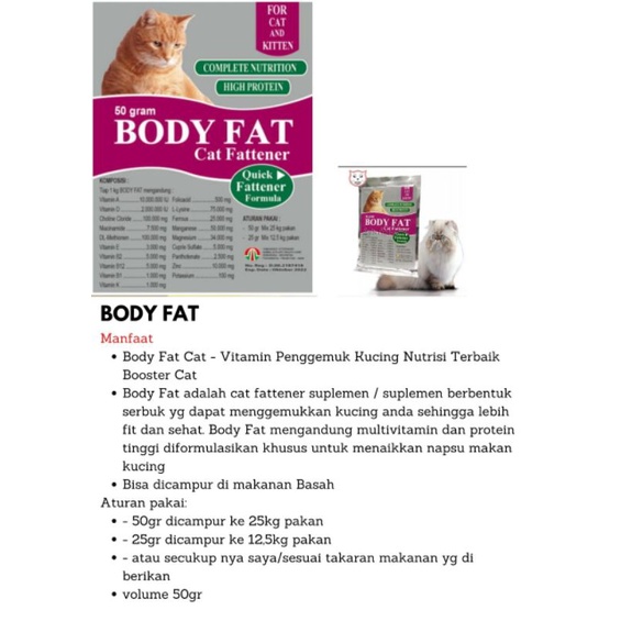 vitamin penggemuk kucing