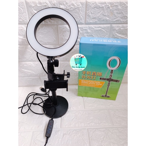 Ringlight phone / Tripod hp+ ringlight double dan single