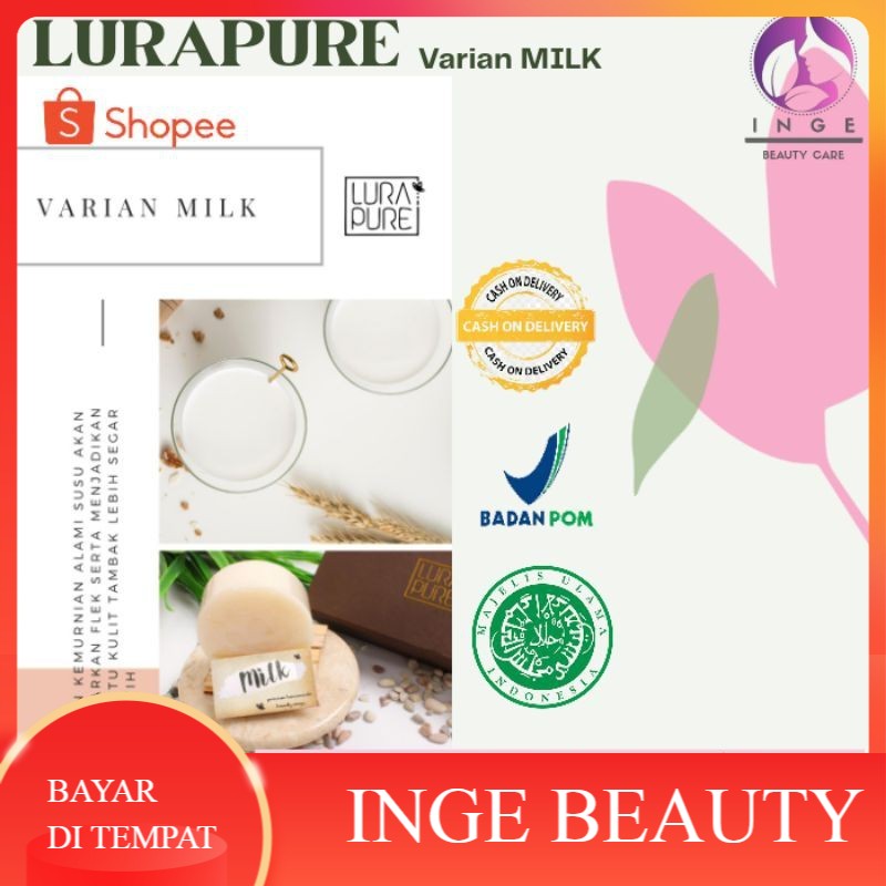 [BPOM]LURAPURE "MILK" SABUN WAJAH SKINCARE PENCERAH WAJAH SABUN WHITENING SKIN CARE MURAH