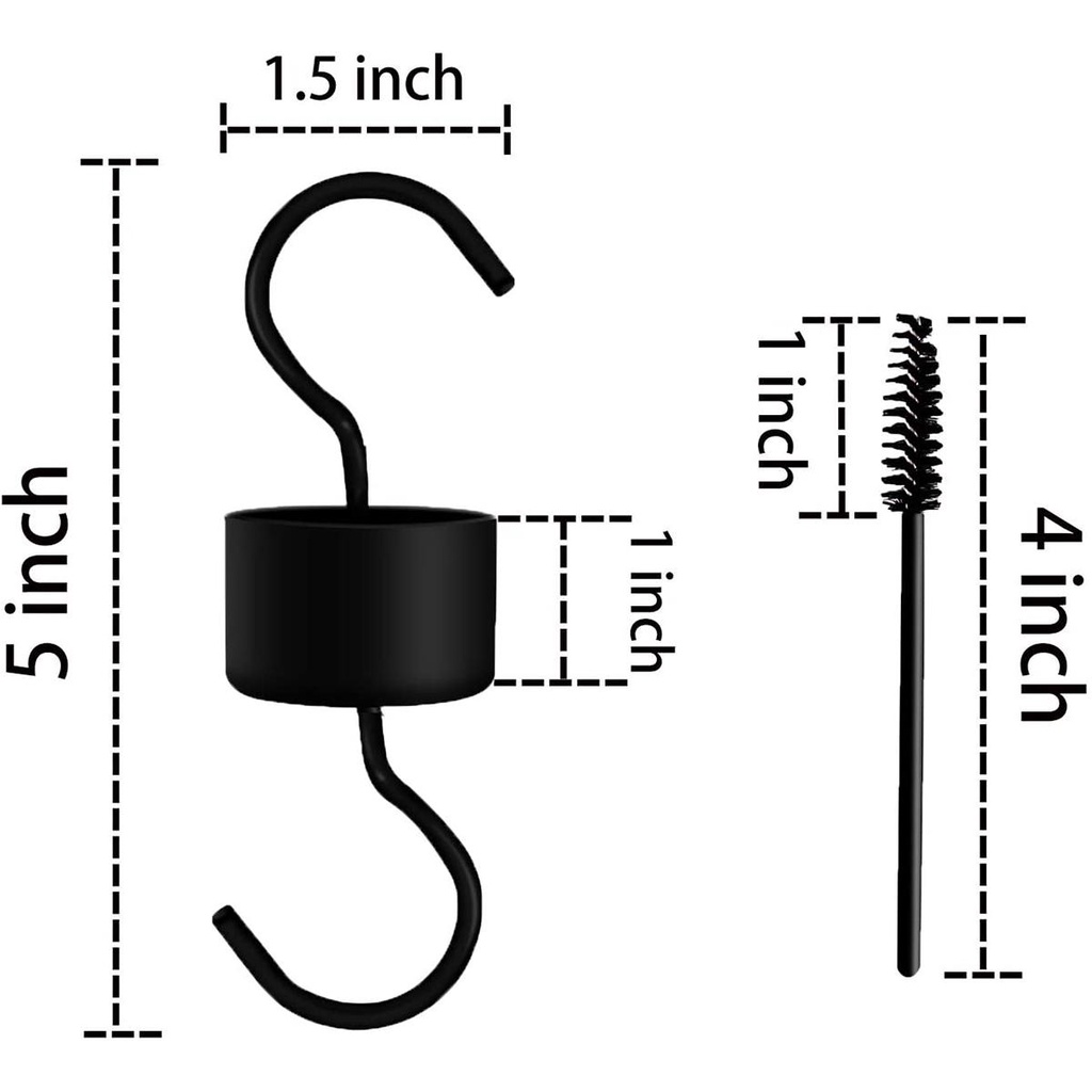 [Elegan] Kait Pengumpan Burung Pelindung Serangga Luar Ruangan Dengan Sikat Pembersih Pelindung Peminum Logam
