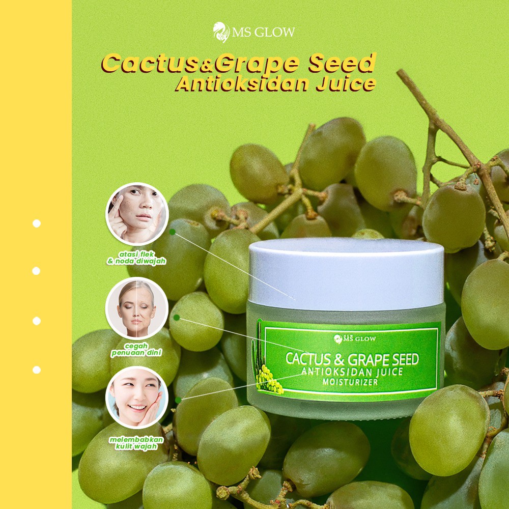 MS GLOW CACTUS & GRAPE ANTIOKSIDAN JUICE MOISTURIZER Original