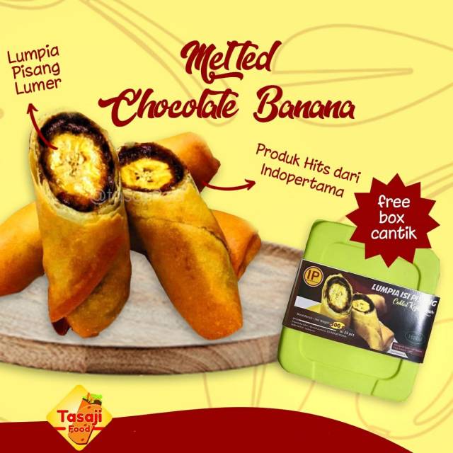 Lumpia Pisang Cokelat Keju Lumer