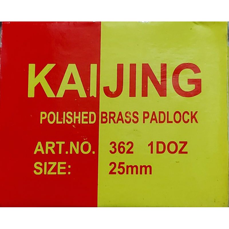 Gembok Kuning KAIJING 25 mm/ Gembok untuk Koper atau Tas 25 mm