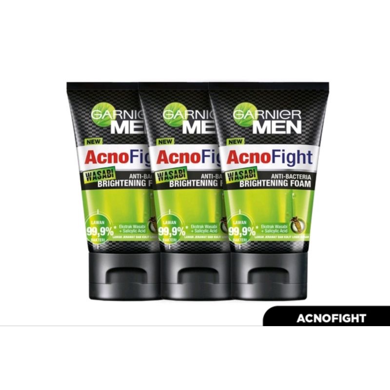 Garnier Men Acno Fight Wasabi Brightening Foam Cleanser 100 mL