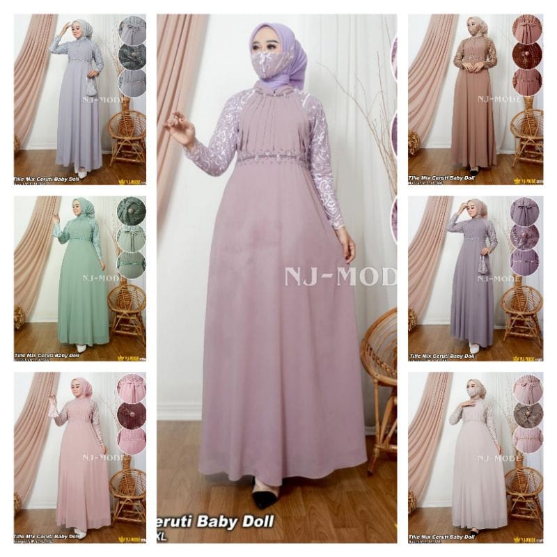 Realpict gamis mazaya dress//gamis lebaran terbaru//dress muslim//gamis pesta