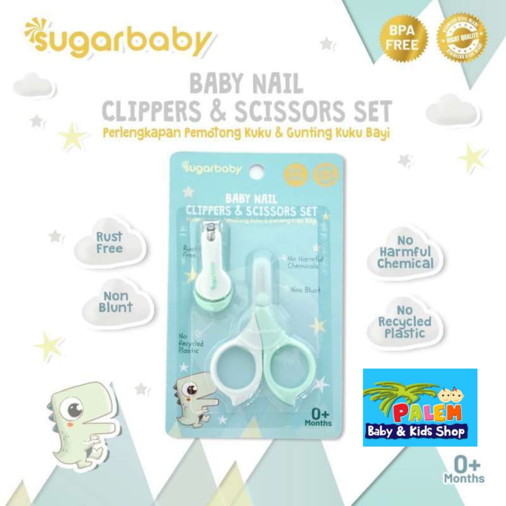 Sugar baby 2in1 Baby Nail Clippers&amp;Scissors Set (pemotong&amp;gunting kuku)