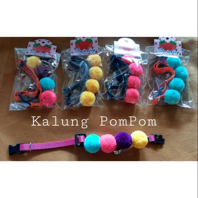 Kalung kucing pompom