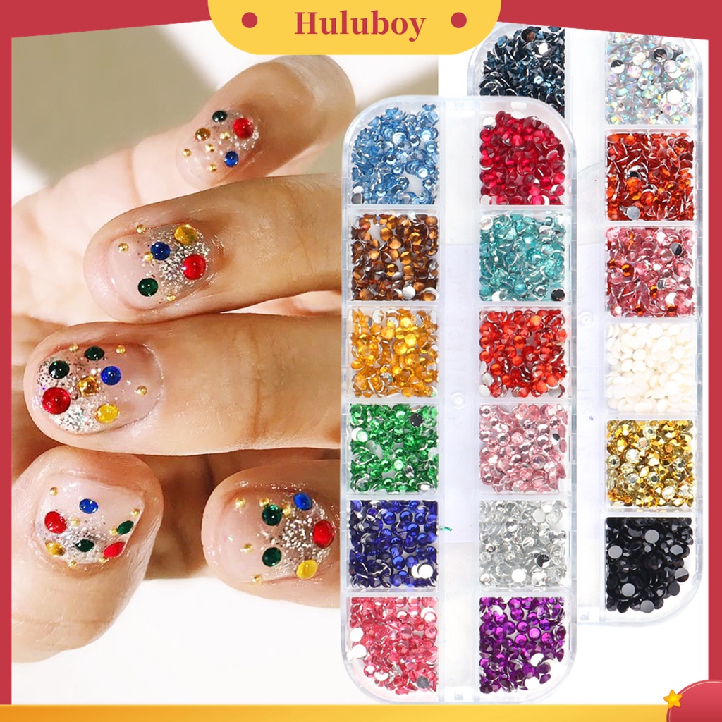 Huluboy Huluboy♡ Berlian Imitasi 3D Ukuran 3mm Untuk Dekorasi Nail Art