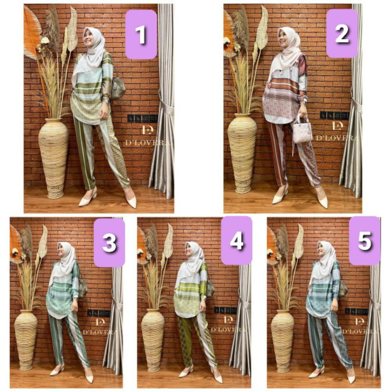 HARAYA SET By D'LOVERA DLOVERA D LOVERA Original Hijab Setcel Tunik Celana Best Seller Bestseller