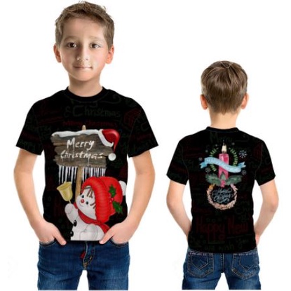 Kaos Baju T-shirt Murah Anak Laki-Laki Dan Perempuan Merry Christmas Natal 2021 Art19