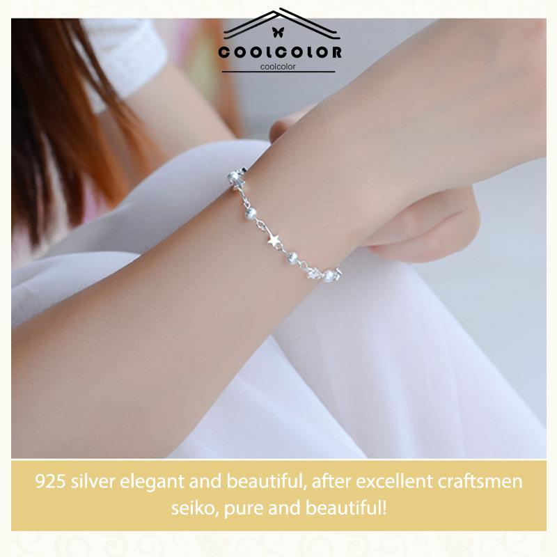 COD❤️Gelang Bintang Kecil Perak 925  Gelang Kaki Anti Karat Dan Anti Alergi  Fashion Pentagram Jewelry Aksesoris Wanita Murah Import