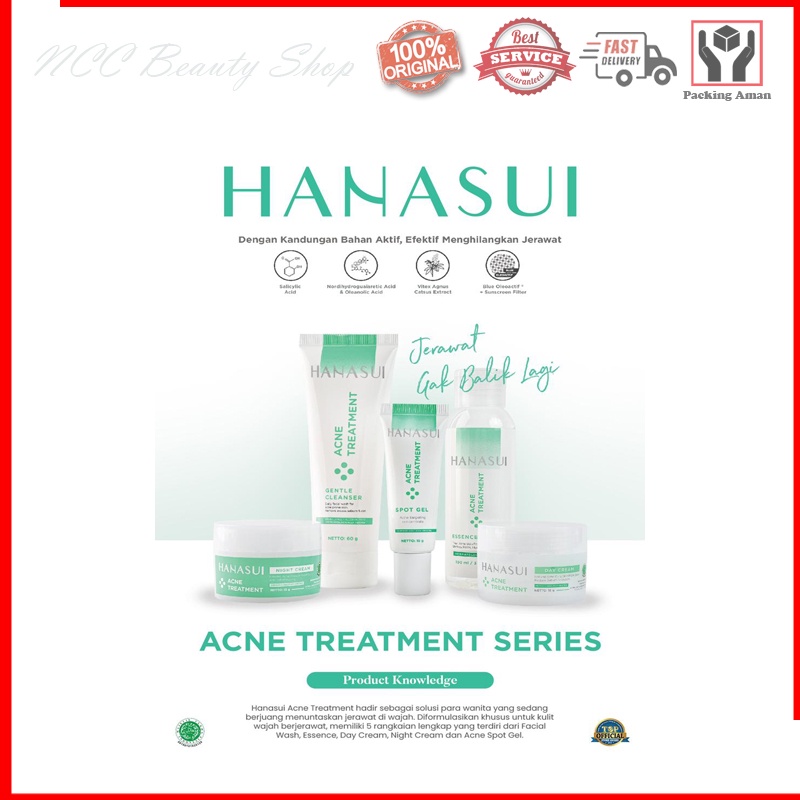 * NCC * Hanasui Acne Treatment Series Skin Care Gel Day Night Cream Essence Cleanser