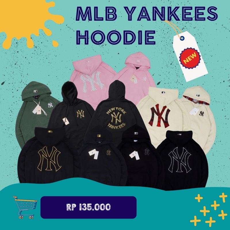 (COD) MLB YANKEES BASIC HOODIE JAKET NY JAKET YANKEES JAKET PRIA WANITA COWOK CEWEK