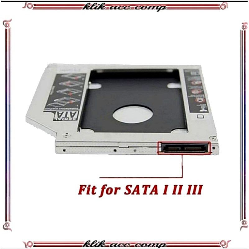 HDD CADDY TEBAL 12.7MM SATA / DVD SLOT TO HDD SLOT / SSD CADDY 12.7MM