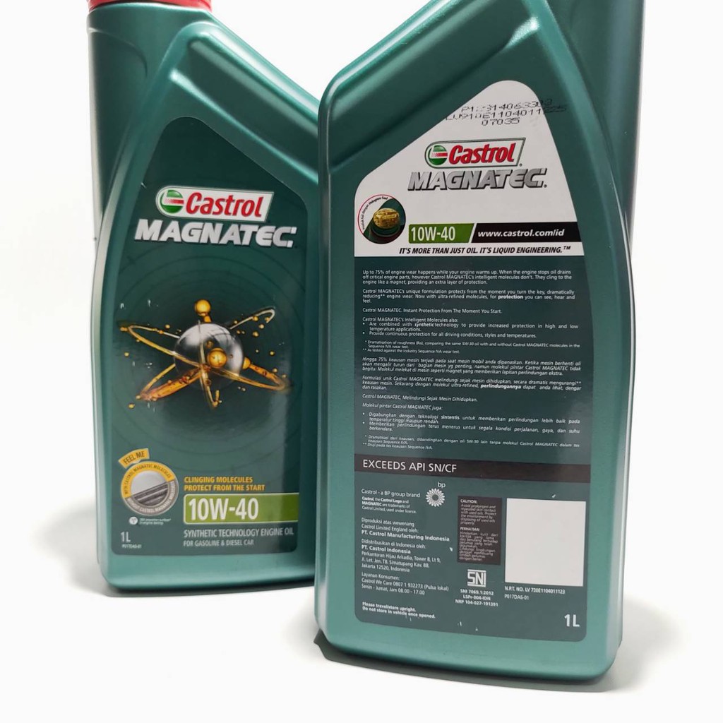 Oli Mesin Castrol Magnatec SAE 10W-40 Bensin Diesel 1 Liter 1000 mL Kemasan 1 Liter Botol
