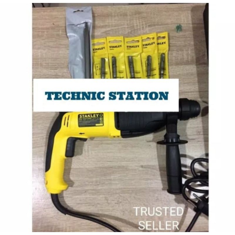 Bor Hammer SDS Plus 26mm 3 Mode STANLEY SHR263KA Free Mata SDS Set