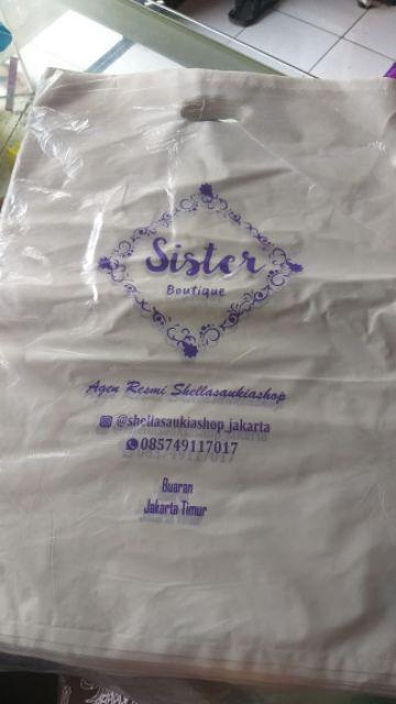 Plastik Sablon / Plastik Plong Hd Custom Toko Anda Gratis Desain Uk 35x50