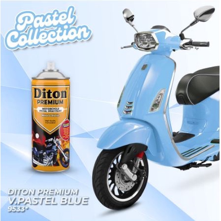 Cat Pilox Diton Premium 9533 Warna Pastel Biru Blue 400cc Pylok Semprot Aerosol Krayon Terbaru Bodi Mesin Velg