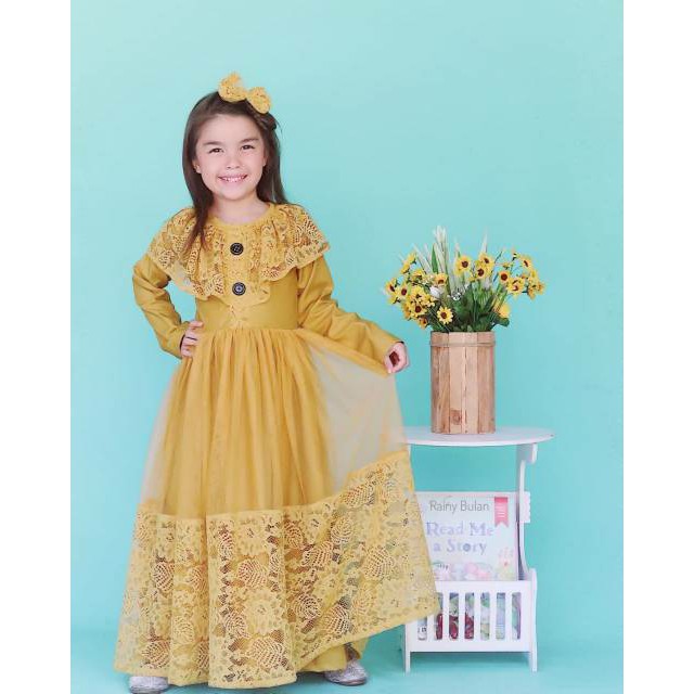 FATIHA DRESS KIDS Gamis Anak Panjang Trendy Modern Kids Baju Panjang Stelan Syar’i Polos