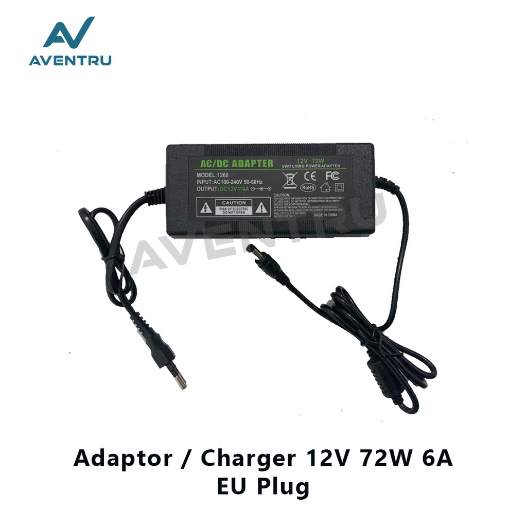 Adaptor Adapter 12V 5A 6A Pompa Air DC CCTV LED Strip