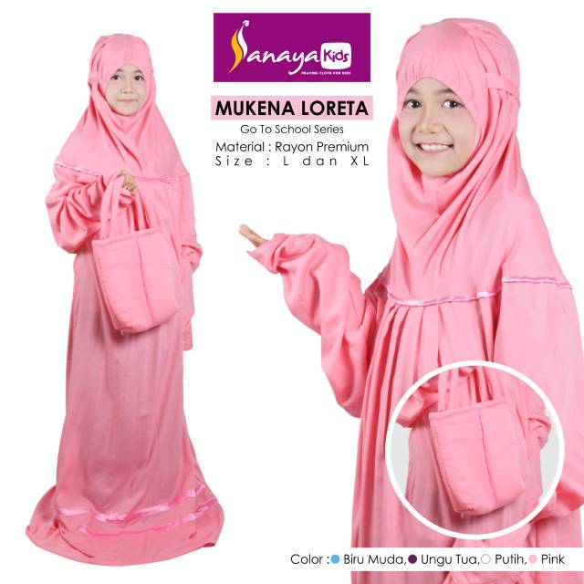 Mukena Anak Terusan Loretta Laura Original Brand by Sanaya Kids-2