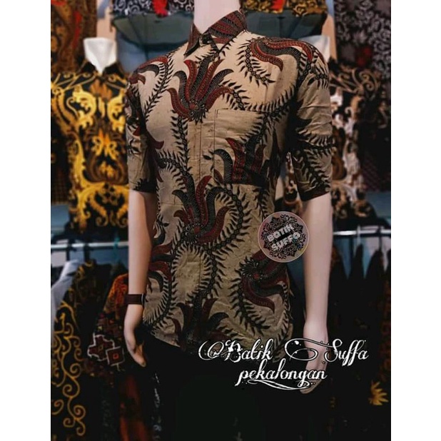 NEW ARRIVAL DISTRO BATIK PRIA BORDIR SOGAN HRB026 BATIKAF NOTOARTO BATIK